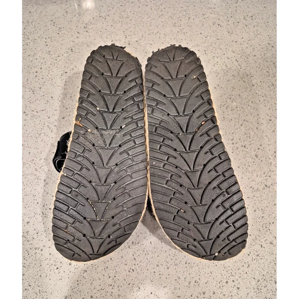 Olivia Miller Women's Palm Cove Espadrille Slide Sandals Black Size 6